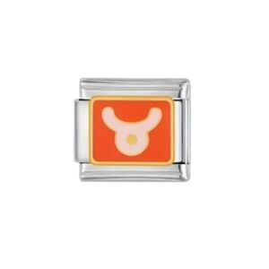 Italian Charmlink ♉️ Taurus  Zodiac Sign for Charm Bracelet 9mm Stainless Steel‎